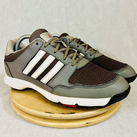Adidas Tech Response 4.0 Golf Shoes Spiked Men's Size 9.5 Q47083 Gray Brown - Picture 4 of 6